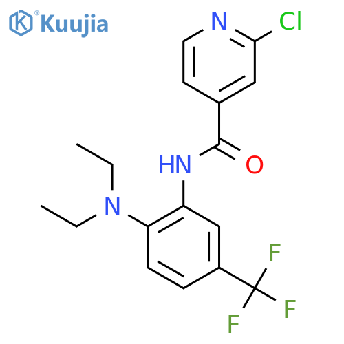 2-chloro-N-[2-(diethylamino)-5-(trifluoromethyl)phenyl]pyridine-4-carboxamide structure