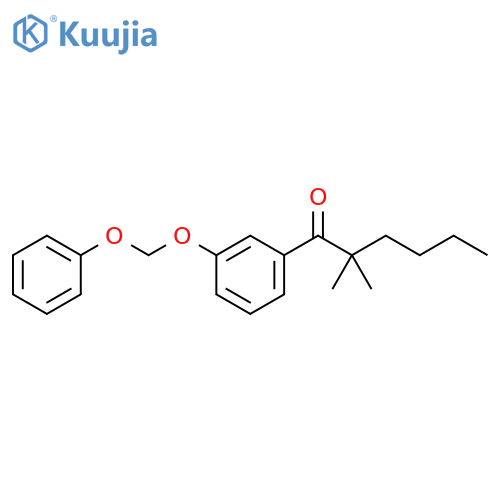 1-Hexanone, 2,2-dimethyl-1-[3-(phenoxymethoxy)phenyl]- structure