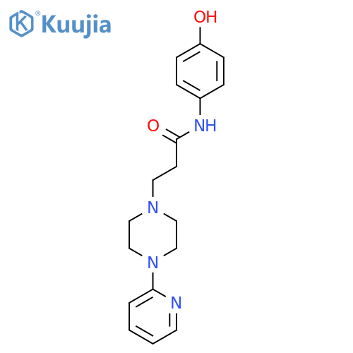 1-Piperazinepropanamide, N-(4-hydroxyphenyl)-4-(2-pyridinyl)- structure