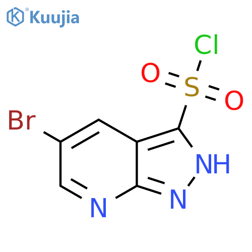 5-bromo-1H-pyrazolo3,4-bpyridine-3-sulfonyl chloride structure