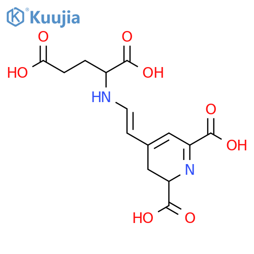 2,6-Pyridinedicarboxylicacid, 4-[2-[[(1S)-1,3-dicarboxypropyl]imino]ethylidene]-1,2,3,4-tetrahydro-,(2S,4E)- structure