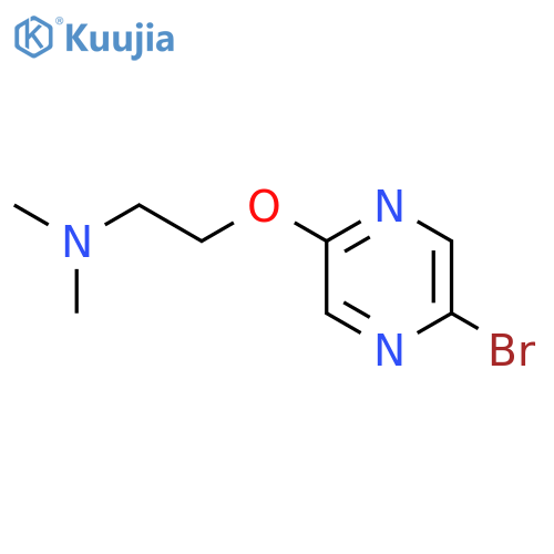 2-((5-Bromopyrazin-2-yl)oxy)-N,N-dimethylethanamine structure