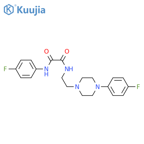 N'-(4-fluorophenyl)-N-{2-[4-(4-fluorophenyl)piperazin-1-yl]ethyl}ethanediamide structure