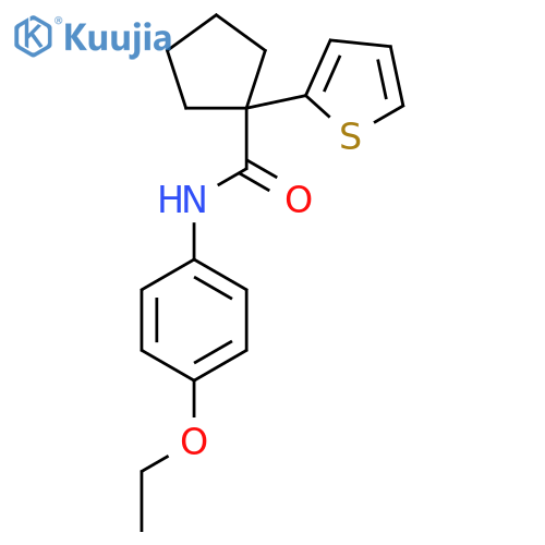 N-(4-ethoxyphenyl)-1-(thiophen-2-yl)cyclopentane-1-carboxamide structure