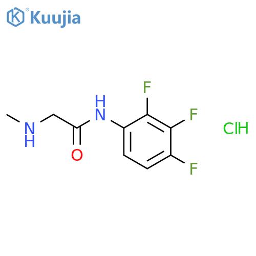 2-(methylamino)-N-(2,3,4-trifluorophenyl)acetamide hydrochloride structure