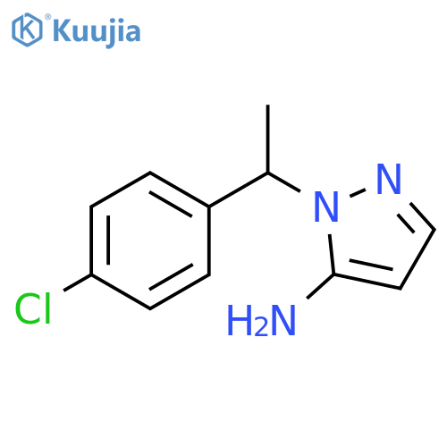 1-[1-(4-chlorophenyl)ethyl]-1H-pyrazol-5-amine structure