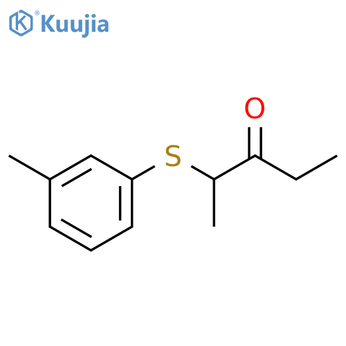 3-Pentanone, 2-[(3-methylphenyl)thio]- structure