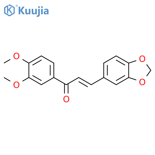 (2E)-3-(2H-1,3-benzodioxol-5-yl)-1-(3,4-dimethoxyphenyl)prop-2-en-1-one structure