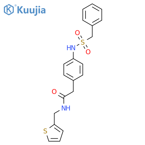 2-[4-(phenylmethanesulfonamido)phenyl]-N-[(thiophen-2-yl)methyl]acetamide structure