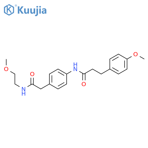 N-(4-{[(2-methoxyethyl)carbamoyl]methyl}phenyl)-3-(4-methoxyphenyl)propanamide structure