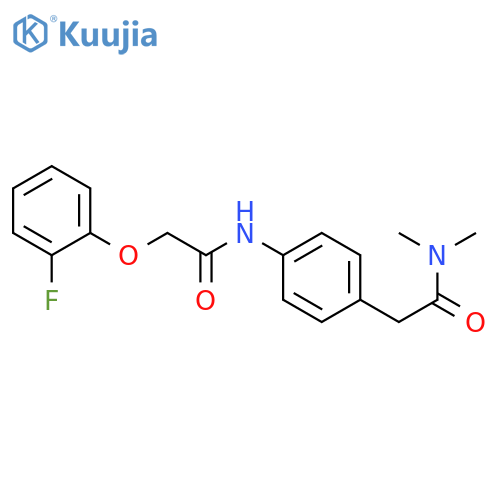 2-{4-[2-(2-fluorophenoxy)acetamido]phenyl}-N,N-dimethylacetamide structure