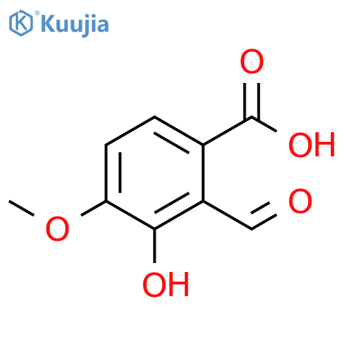 Benzoic acid, 2-formyl-3-hydroxy-4-methoxy- structure