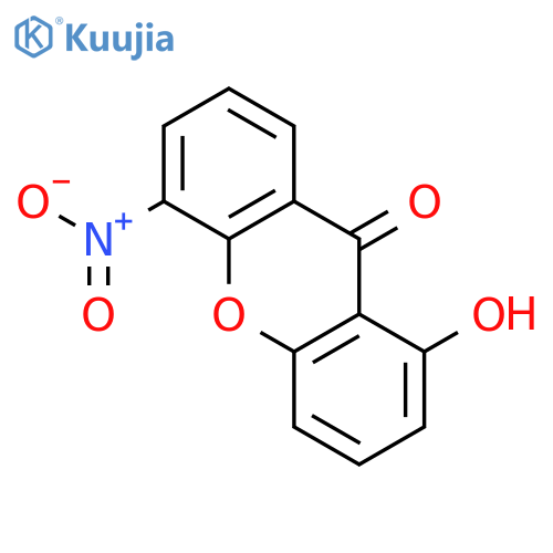 9H-Xanthen-9-one, 1-hydroxy-5-nitro- structure