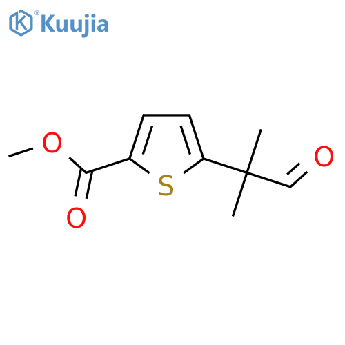 methyl 5-(2-methyl-1-oxopropan-2-yl)thiophene-2-carboxylate structure