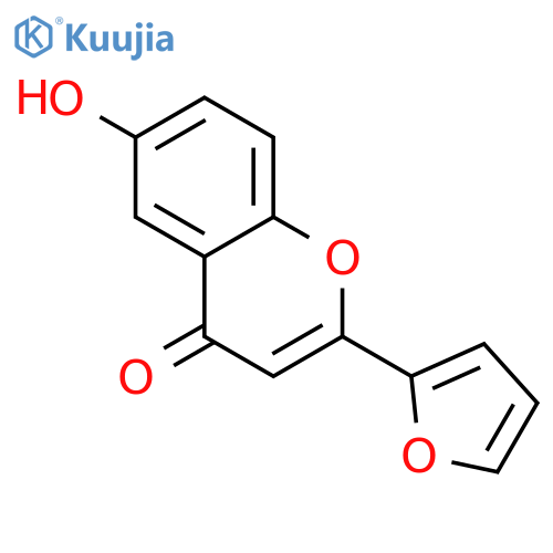 4H-1-Benzopyran-4-one, 2-(2-furanyl)-6-hydroxy- structure
