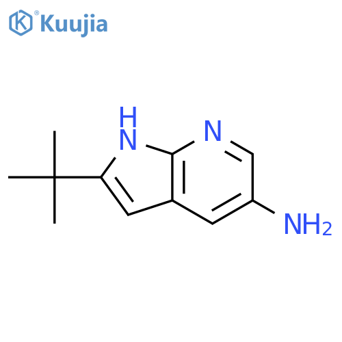 2-tert-butyl-1H-pyrrolo2,3-bpyridin-5-amine structure