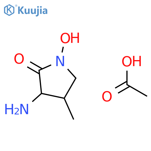 (3R,4R)-3-Amino-1-hydroxy-4-methyl-2-pyrrolidinone Acetate structure