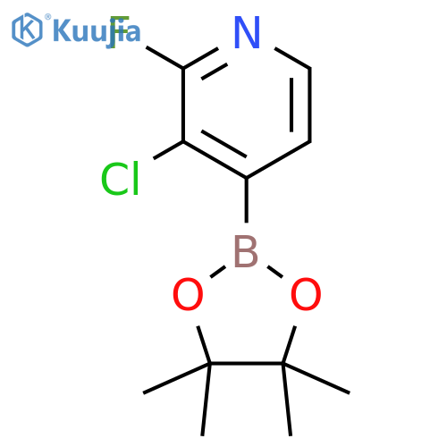 3-Chloro-2-fluoro-4-(4,4,5,5-tetramethyl-1,3,2-dioxaborolan-2-yl)pyridine structure