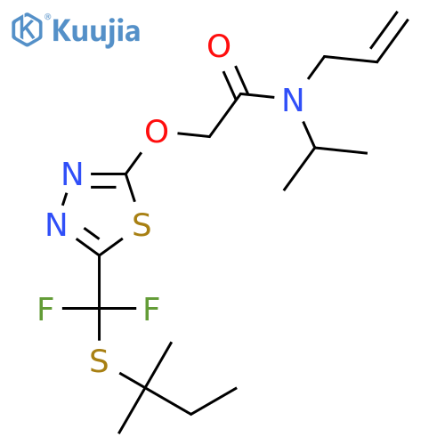 Acetamide, 2-[[5-[[(1,1-dimethylpropyl)thio]difluoromethyl]-1,3,4-thiadiazol-2-yl]oxy]- N-(1-methylethyl)-N-2-propenyl- structure