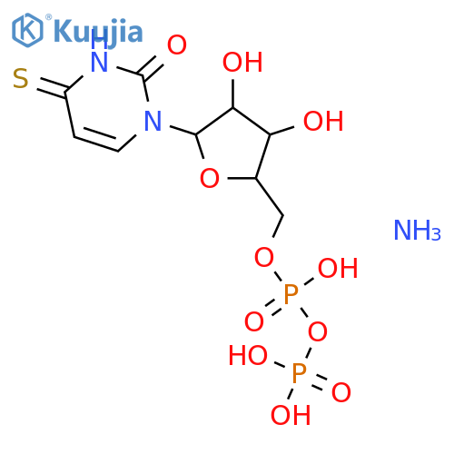Uridine 5'-(trihydrogendiphosphate), 4-thio-, ammonium salt (9CI) structure