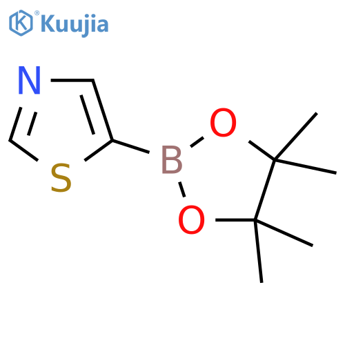 5-(tetramethyl-1,3,2-dioxaborolan-2-yl)-1,3-thiazole structure