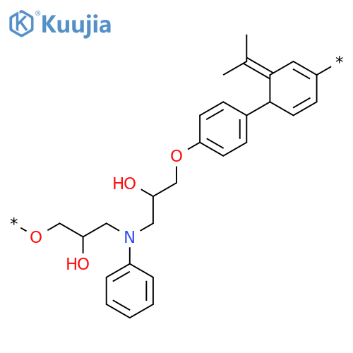Poly[oxy(2-hydroxy-1,3-propanediyl)(phenylimino)(2-hydroxy-1,3-propanediyl)oxy-1,4-phenylene(1-methylethylidene)-1,4-phenylene] structure