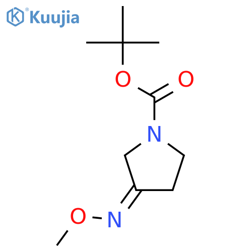 1-Pyrrolidinecarboxylic acid, 3-(methoxyimino)-, 1,1-dimethylethyl ester, (E)- structure