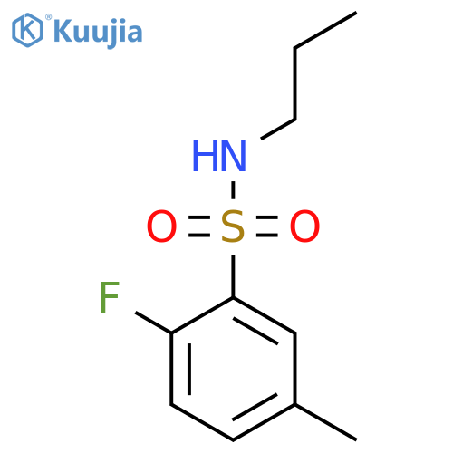 2-fluoro-5-methyl-N-propylbenzene-1-sulfonamide structure