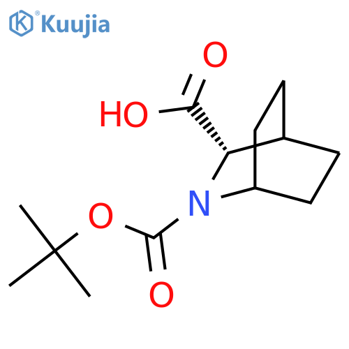 (3S)-2-tert-butoxycarbonyl-2-azabicyclo[2.2.2]octane-3-carboxylic acid structure