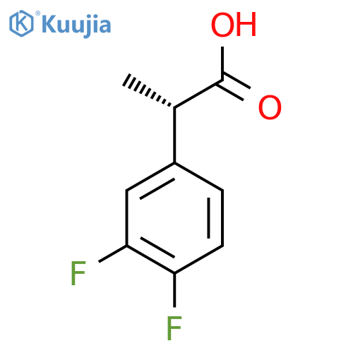 (2S)-2-(3,4-difluorophenyl)propanoic acid structure