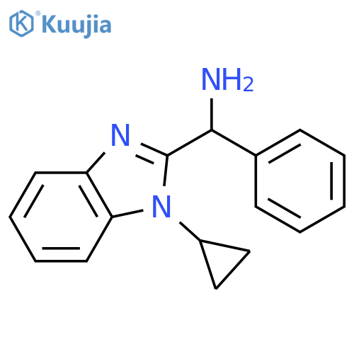 (1-Cyclopropyl-1H-benzo[d]imidazol-2-yl)(phenyl)methanamine structure