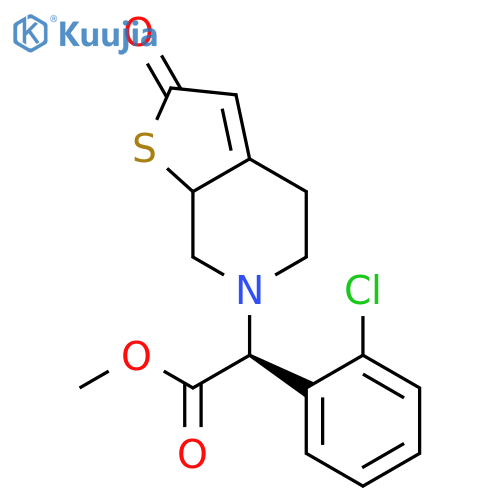 methyl 2-(2-chlorophenyl)-2-{2-oxo-2H,4H,5H,6H,7H,7aH-thieno[3,2-c]pyridin-5-yl}acetate structure