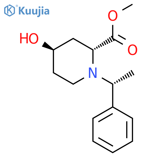 Methyl(2R,4R)-4-Hydroxy-1-[(R)-1-phenylethyl]piperidine-2-carboxylate structure