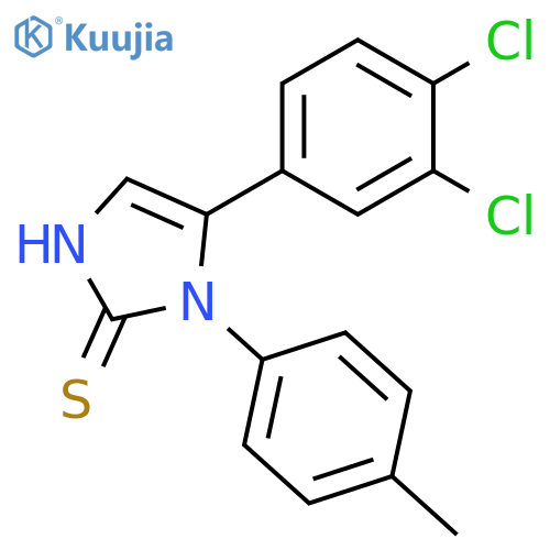 5-(3,4-dichlorophenyl)-1-(4-methylphenyl)-2,3-dihydro-1H-imidazole-2-thione structure