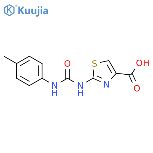 2-{[(4-methylphenyl)carbamoyl]amino}-1,3-thiazole-4-carboxylic acid structure