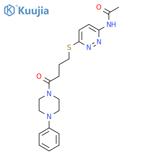 N-(6-{[4-oxo-4-(4-phenylpiperazin-1-yl)butyl]sulfanyl}pyridazin-3-yl)acetamide structure