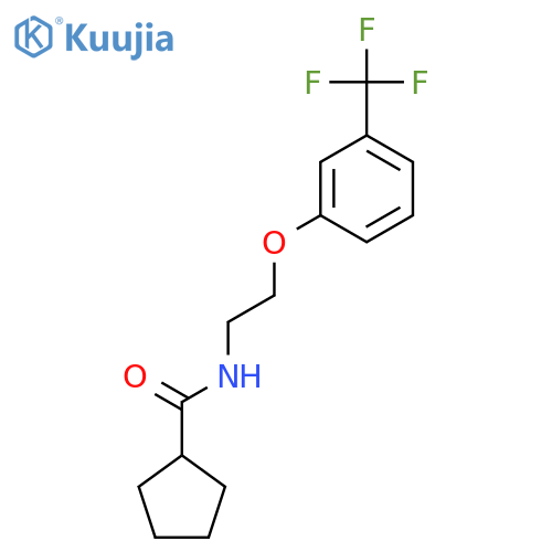 N-{2-[3-(trifluoromethyl)phenoxy]ethyl}cyclopentanecarboxamide structure