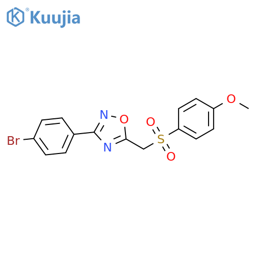 3-(4-bromophenyl)-5-[(4-methoxybenzenesulfonyl)methyl]-1,2,4-oxadiazole structure