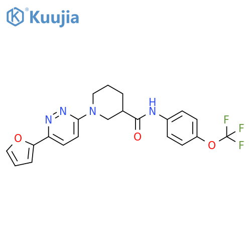 1-[6-(furan-2-yl)pyridazin-3-yl]-N-[4-(trifluoromethoxy)phenyl]piperidine-3-carboxamide structure