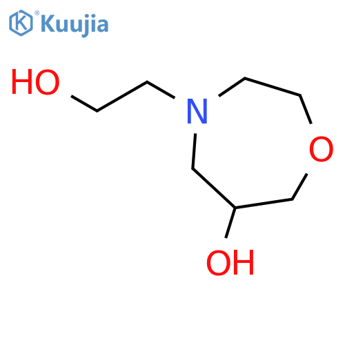 1,4-Oxazepine-4(5H)-ethanol, tetrahydro-6-hydroxy- structure