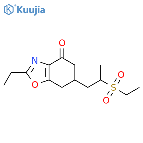 2-Ethyl-6-2-(ethylsulfonyl)propyl-6,7-dihydro-4(5H)-benzoxazolone structure