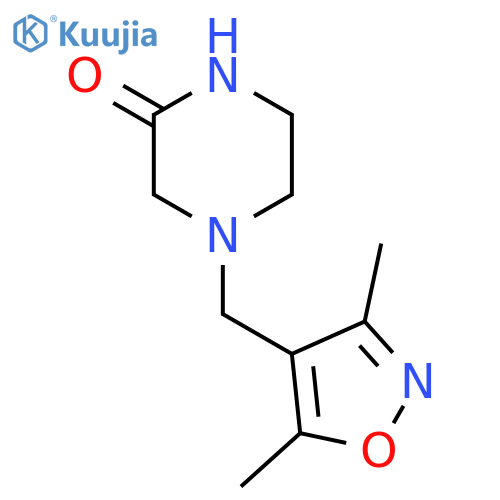 4-[(3,5-dimethyl-1,2-oxazol-4-yl)methyl]piperazin-2-one structure