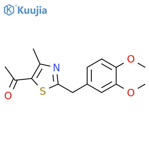1-{2-(3,4-Dimethoxyphenyl)methyl-4-methyl-1,3-thiazol-5-yl}ethan-1-one structure