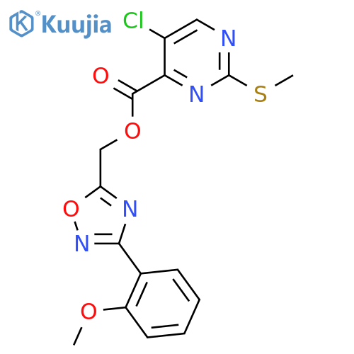 [3-(2-Methoxyphenyl)-1,2,4-oxadiazol-5-yl]methyl 5-chloro-2-(methylsulfanyl)pyrimidine-4-carboxylate structure
