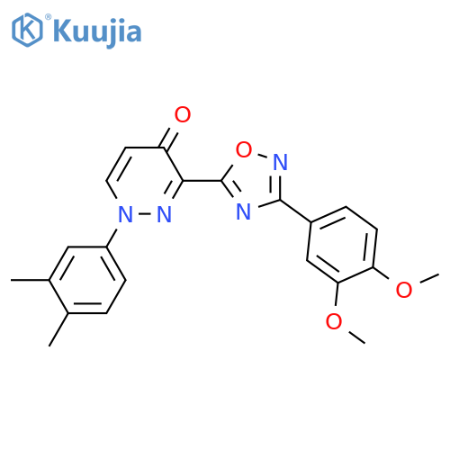3-[3-(3,4-dimethoxyphenyl)-1,2,4-oxadiazol-5-yl]-1-(3,4-dimethylphenyl)-1,4-dihydropyridazin-4-one structure
