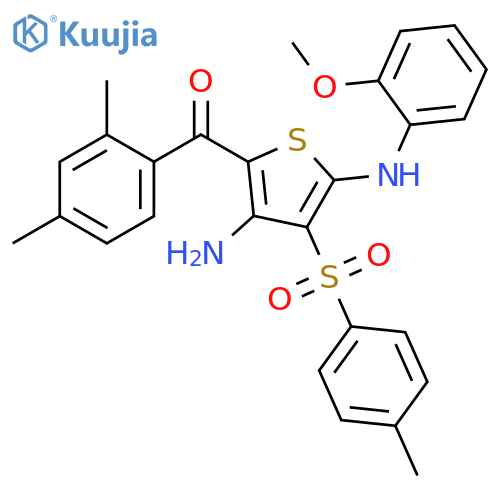 5-(2,4-dimethylbenzoyl)-N2-(2-methoxyphenyl)-3-(4-methylbenzenesulfonyl)thiophene-2,4-diamine structure
