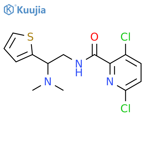 3,6-Dichloro-N-[2-(dimethylamino)-2-(thiophen-2-YL)ethyl]pyridine-2-carboxamide structure