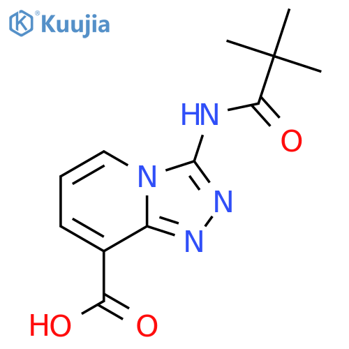 3-Pivalamido-[1,2,4]triazolo[4,3-a]pyridine-8-carboxylic acid structure