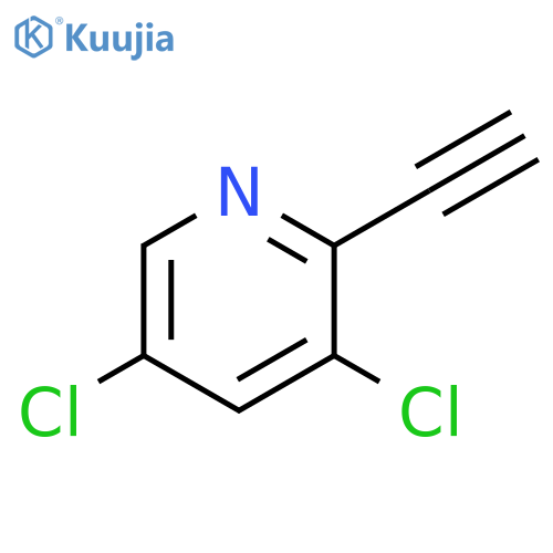 3,5-dichloro-2-ethynylpyridine structure