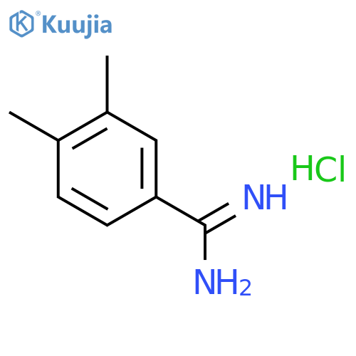 3,4-dimethylbenzene-1-carboximidamide hydrochloride structure